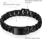 Black  Cuban Curb  Bracelets