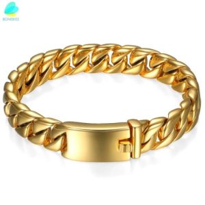 Cuban Curb Link 12mm Wide Chain  Bracelet