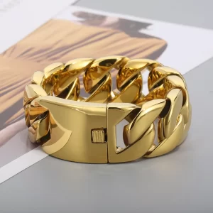 Heavy 316 Stainless Steel 20mm Men  Cuban Chain Bracelet