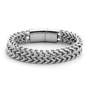Artistry Raven Silver  Thick Cuban Chain Bracelet