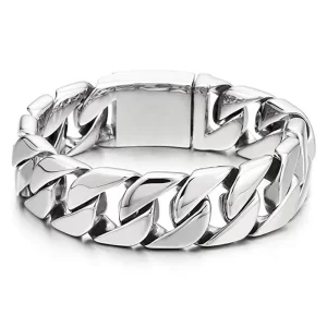 Heavy 316 Stainless Steel 20 mm Cuban Chain Bracelet