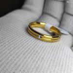 316L Stainless Steel And Stone Finger Ring