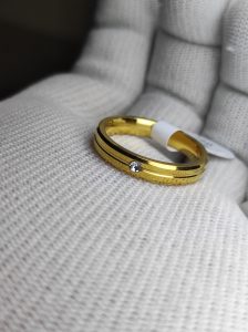 316L Stainless Steel And Stone Finger Ring