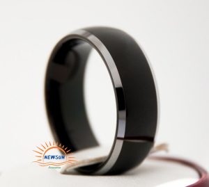 BLACK BRUSHED TUNGSTEN WEDDING BAND