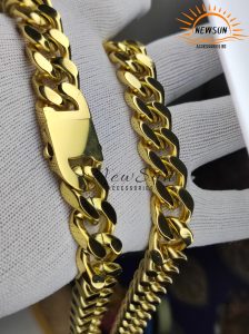 Stainless Steel 14mm Gold Color  Chain For Men