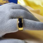 Black  Galaxy  Stone Finger Ring For Men’s Real Stone