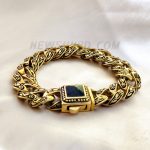 316L Cuban Curb Link Chain 15mm Unique Carving Heavy Bracelet
