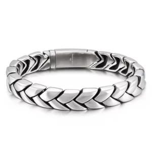 12mm Spring Box Clasp Irregular Geometric Link Chain Bracelet