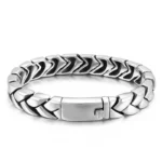 12mm Spring Box Clasp Irregular Geometric Link Chain Bracelet - Image 2