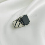 100% SS Men Black Onyx Ring