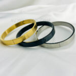 8mm Matt  Silver Gold Black Color  Stainless Steel Bangle Bracelet