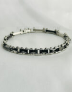 5mm Wide  316L Stainless Steel   And Ceramic Made Bracelet - Image 5