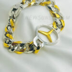 Curve Mercedes Benz Heavy Cuban Curb Link Bracelet