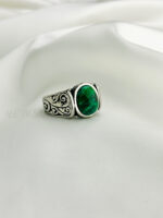 100% Natural  Malachite & Tiger’s Eye Stone Ring - Image 5