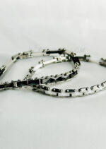 5mm Wide  316L Stainless Steel   And Ceramic Made Bracelet