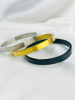 8mm Matt  Silver Gold Black Color  Stainless Steel Bangle Bracelet - Image 3