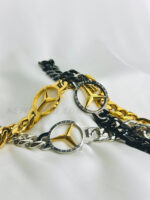12mm Curve Mercedes Benz Heavy Cuban Curb Link Bracelet