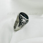 Black Stone Finger Ring For Men’s Real Stone