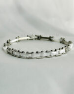 5mm Wide  316L Stainless Steel   And Ceramic Made Bracelet - Image 4