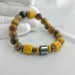 Natural Lava and Tigers Eye 10mm  bracelet