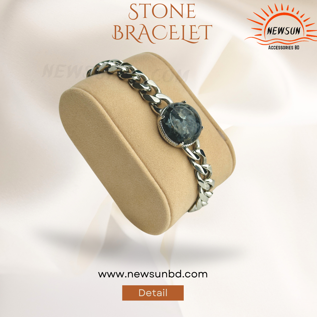 Beige Simpe Minimalist Elegant Luxury Jewelry Wedding Ring Instagram Post_20241020_000356_0000 10mm Wide Natural Pyrite Stone Stainless Steel Bracelet - Image 1