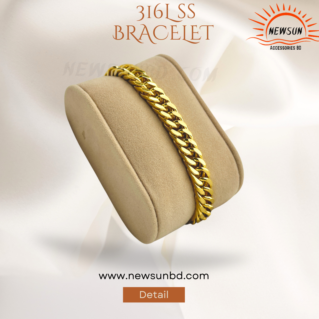 8MM Yellow Gold Color Fancy Miami Cuban Link Chain Bracelet - Image 1