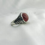 Ruby Sapphire Multicolor Gemstone Black Titanium Steel Polished Men Ring