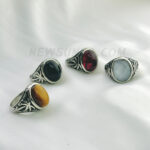 316L Stainless Steel Body And Real Stone Finger Ring