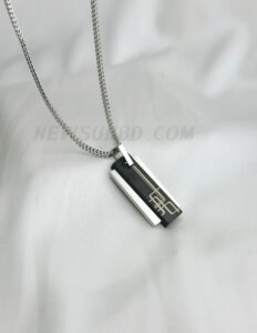 Personalized Black & Silver Fashion Necklaces for Men