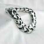 17mm Glossy Silver Fine Engraved Bracelet