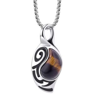 100% SS TRIBAL MAORI TIGEREYE" Necklace|