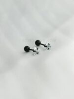 4mm Stainless Steel Square Clear Cubic Zirconia Ear Stud Earrings- 2 pcs - Image 4