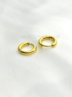 Round Embossing Ear Rings- 2 pcs