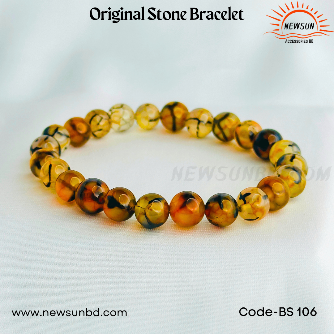 Amber Natural Genuine 8mm Stone Bracelet BS106 - Image 1