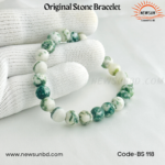 Tree Agate Bracelet, 8mm Matte Gemstone BS118 - Image 3