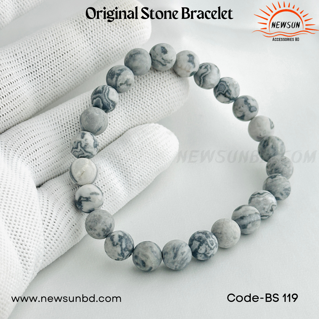 8mm Natural Antique White  Turquoise Round Beads BS119 - Image 3