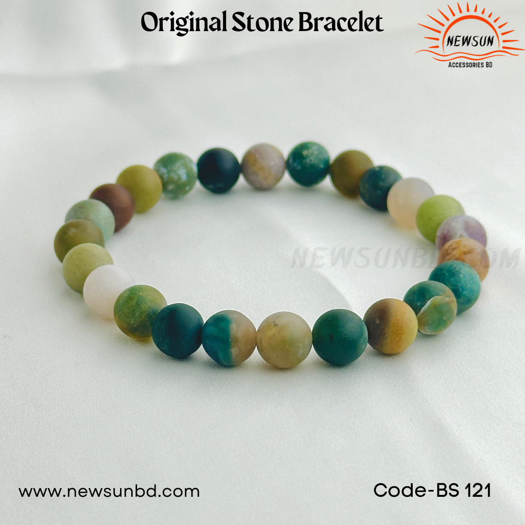 8mm Agate Matt  Natural Stone Bracelet BS121 - Image 2