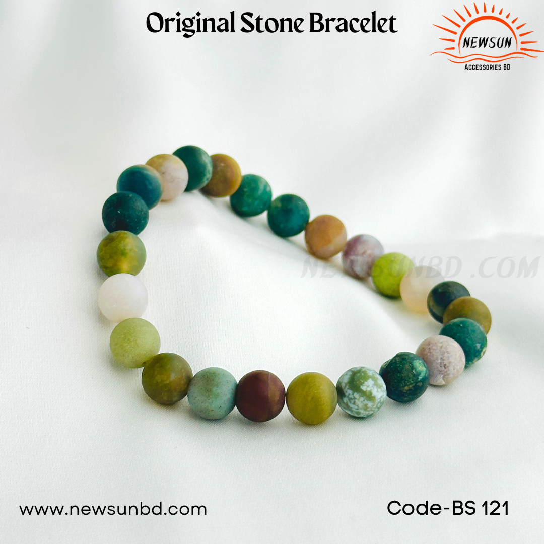 8mm Agate Matt  Natural Stone Bracelet BS121 - Image 1