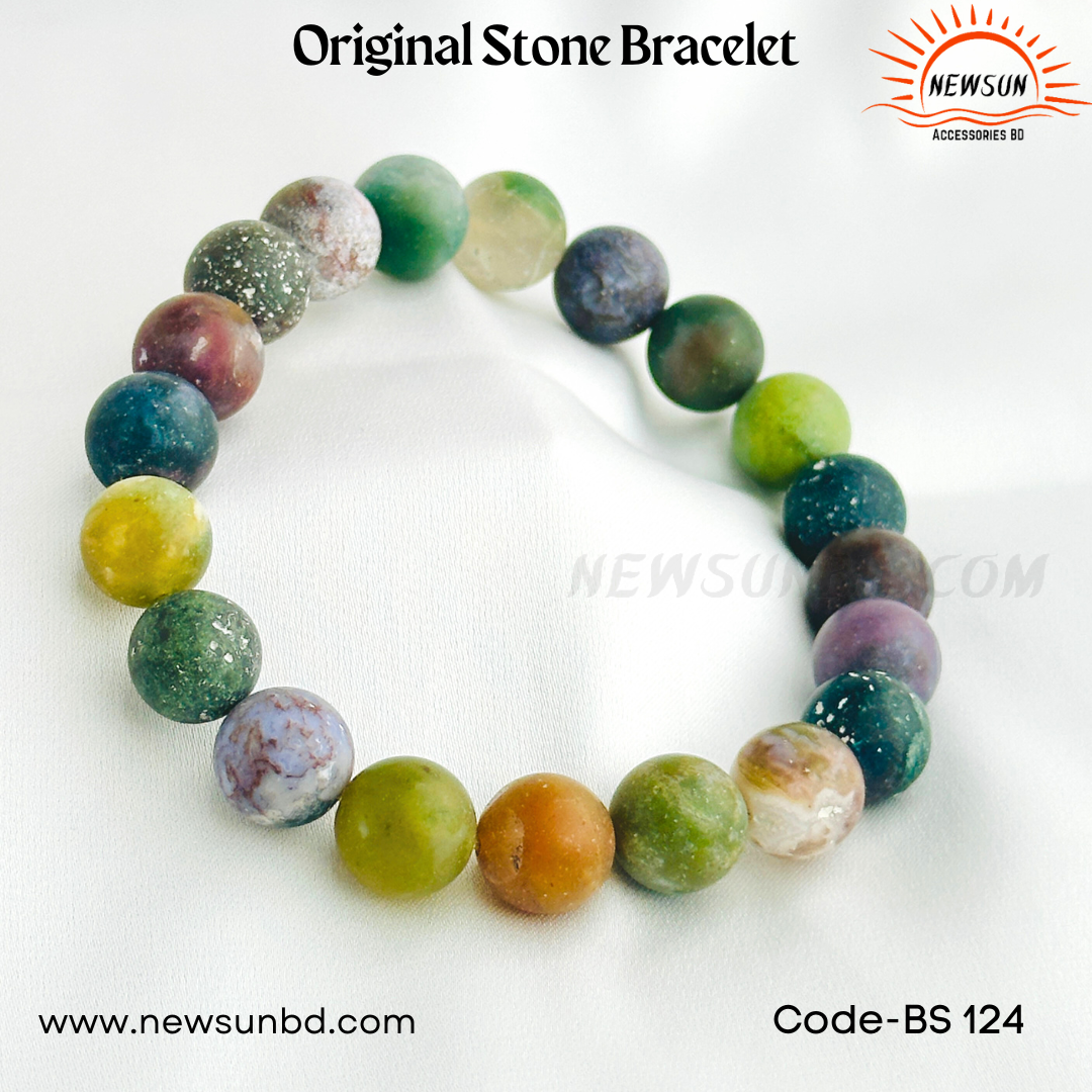 10mm Ocean Jasper  Matt Color Gemstone Bracelet BS124 - Image 1