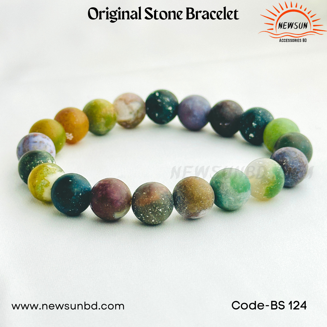 10mm Ocean Jasper  Matt Color Gemstone Bracelet BS124 - Image 2