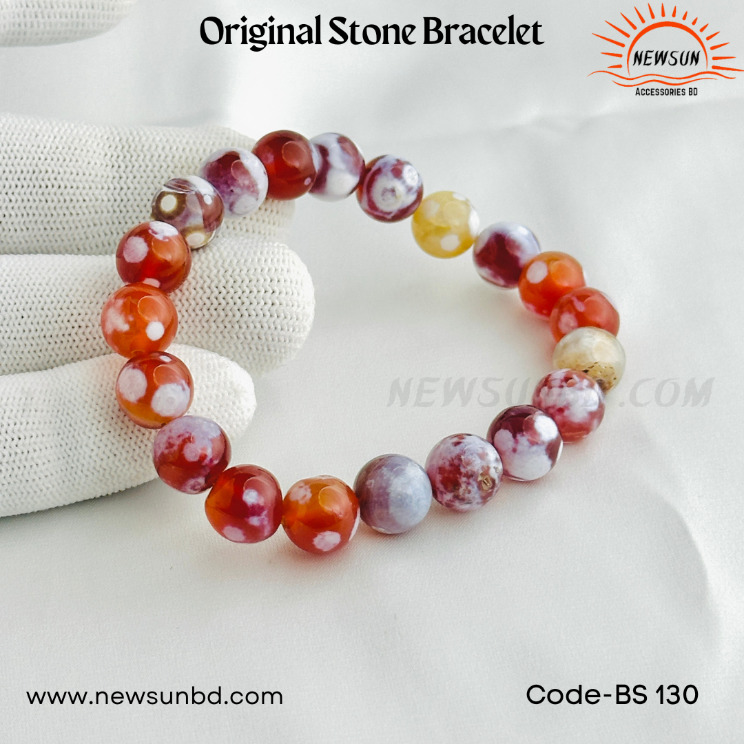 Red fire agate 10mm bracelet natural stone crystal BS130 - Image 3