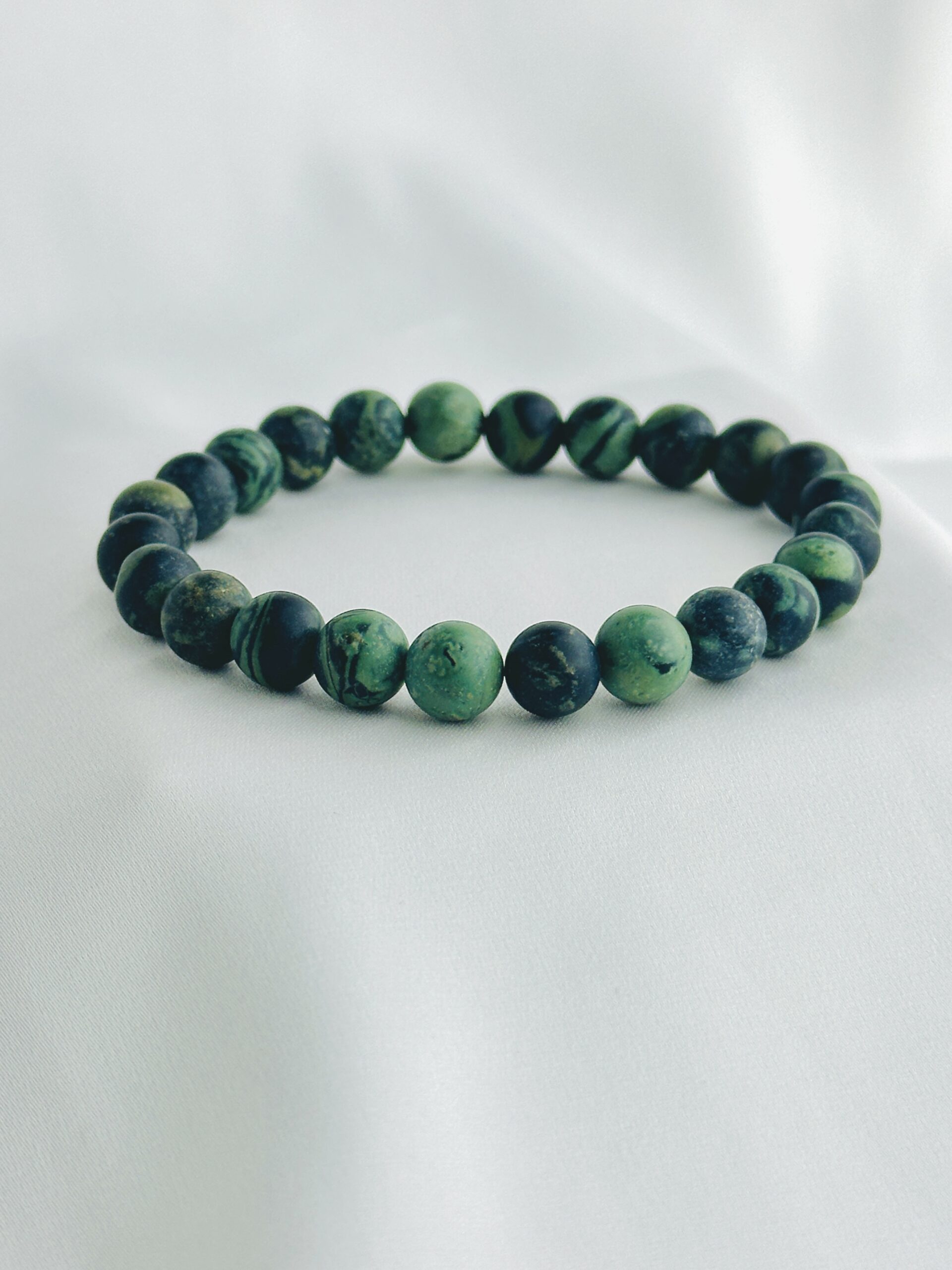 IMG_6048 Chrysocolla Natural 8mm Gemstone Bracelet BS107 - Image 1