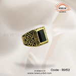 100% Stainless Steel And Oxide Black Stone Men’s Ring - Image 2