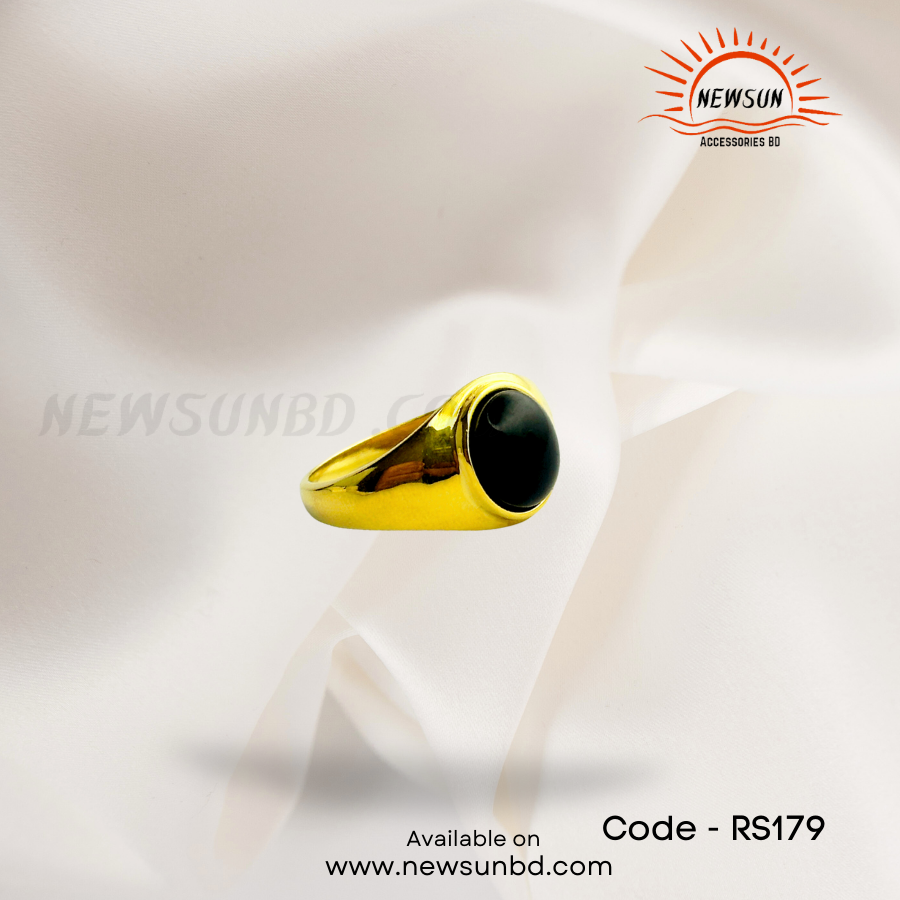 Beige Simpe Minimalist Elegant Luxury Jewelry Wedding Ring Facebook Post_20250813_013513_0000 Black Stone And 316L Stainless Steel Made - Image 1
