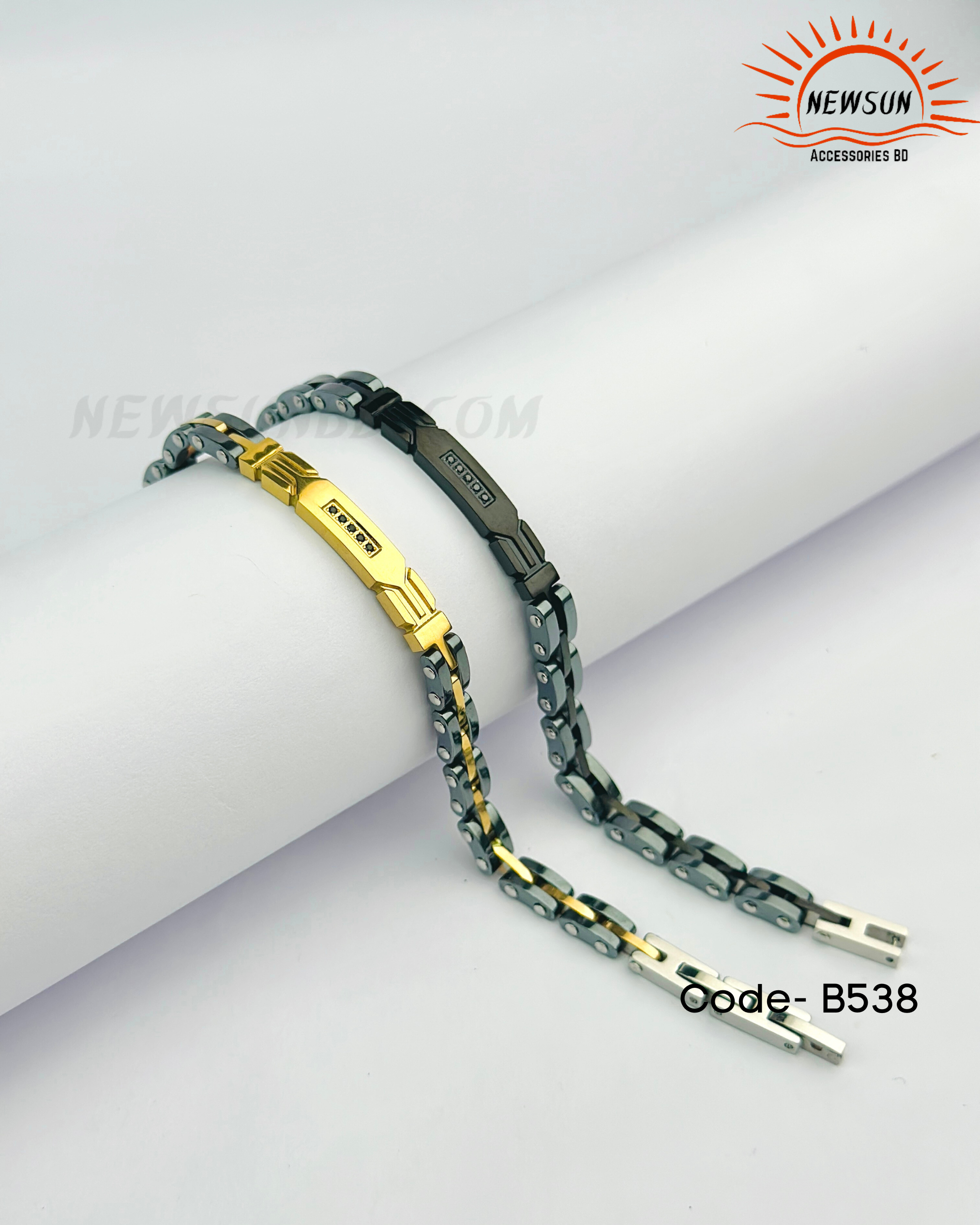 Code - B 520.png-43 6mm Stainless Steel Fashion Adjustable Bracelet - Image 1