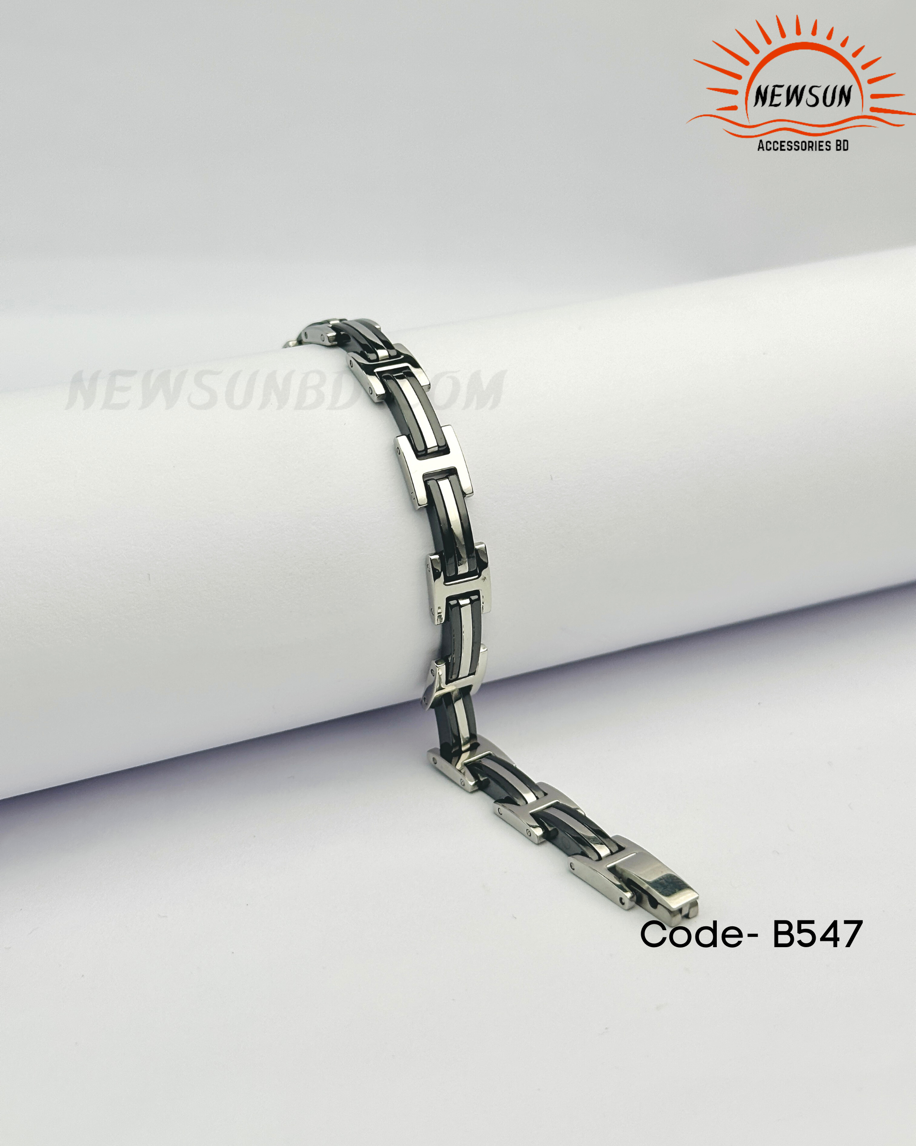 Code - B 520.png-76 8mm Wide Ceramic And SS Made Men's Bracelet - Image 1