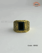 100% Stainless Steel And Oxide Black Stone Men’s Ring - Image 4