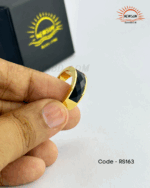Black Stone Finger Ring For Men’s Real Stone