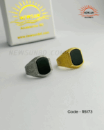 Black Stone 316L SS Body Handmade Finger Ring For Men