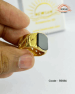 100% SS Men Black Onyx Ring - Image 6